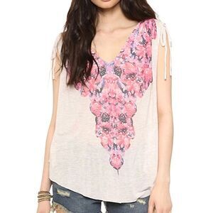 Free People Floral Sleeveless Top Small